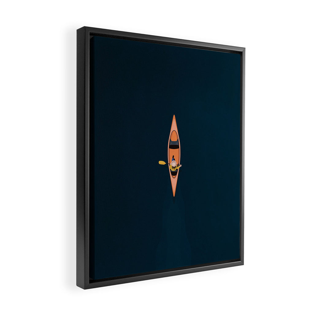 Canoeing  Framed Canvas Print Gallery Image 2