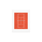 Clay Tennis Court From Above  Art Print Gallery Image 1
