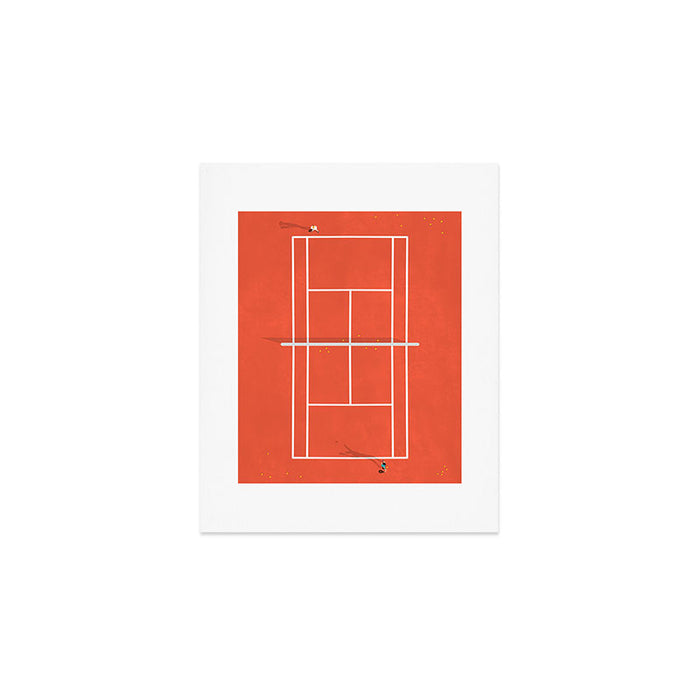Clay Tennis Court From Above  Art Print Gallery Image 1
