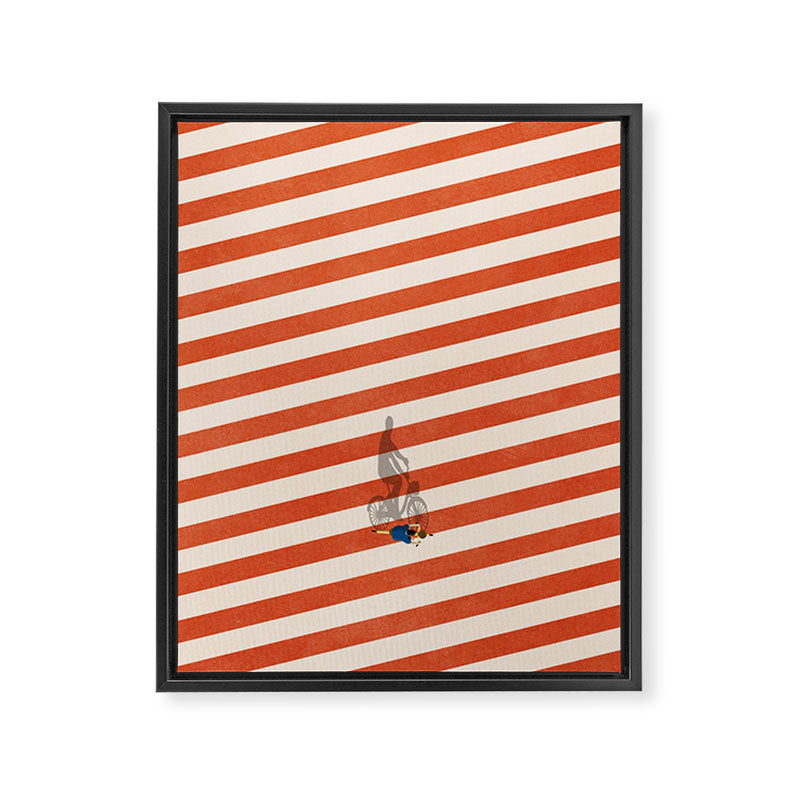 Cycling The City Framed Canvas Print Gallery Image 6