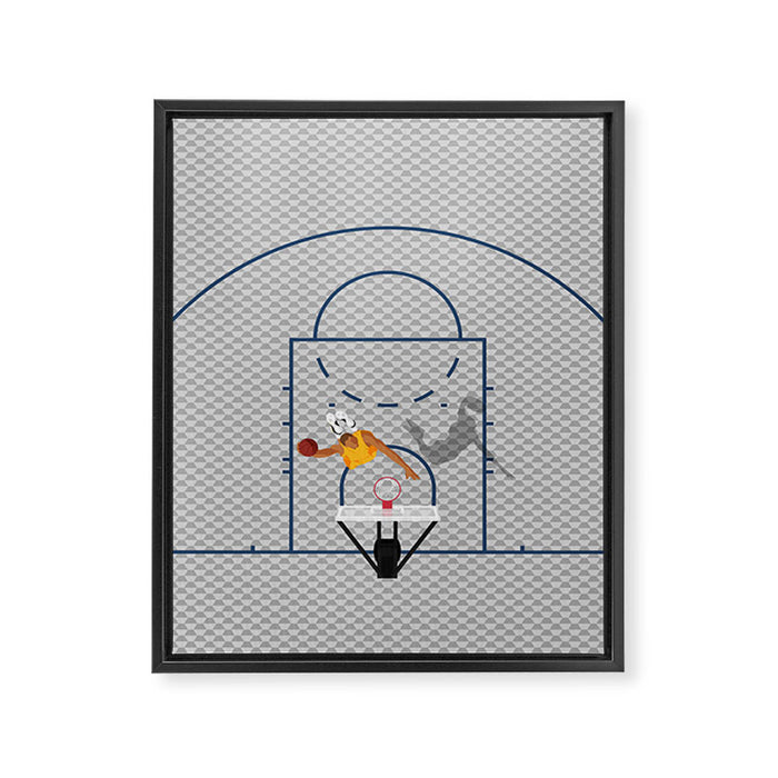 Dunkers | Basketball Court  Framed Canvas Print Gallery Image 1
