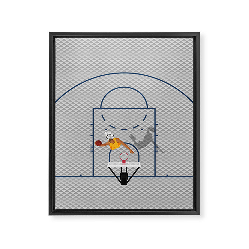 Dunkers | Basketball Court  Framed Canvas Print Gallery Image 6