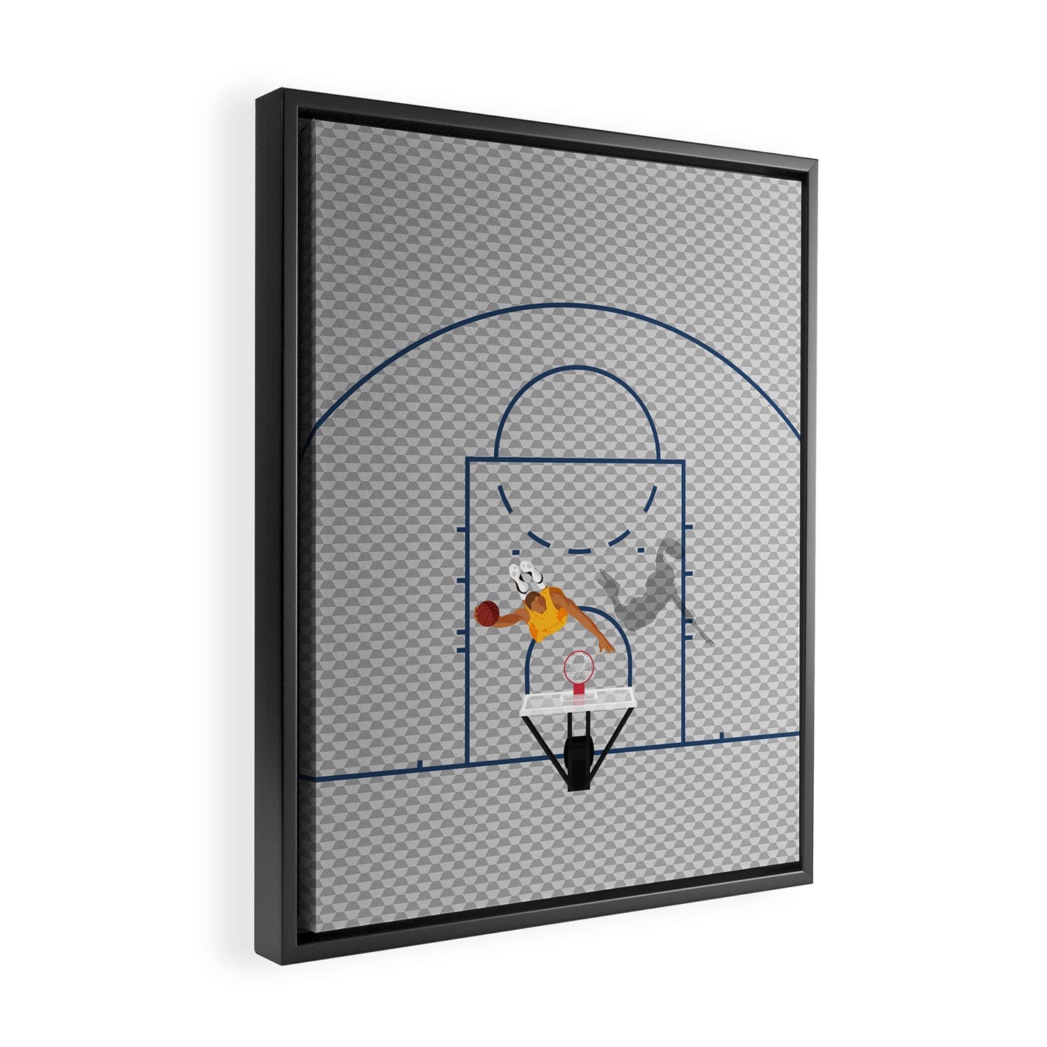 Dunkers | Basketball Court  Framed Canvas Print Gallery Image 2