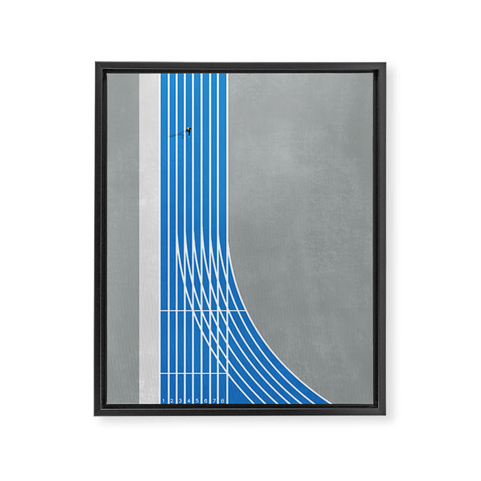 Finish Line Sprinter  Framed Canvas Print Gallery Image 1
