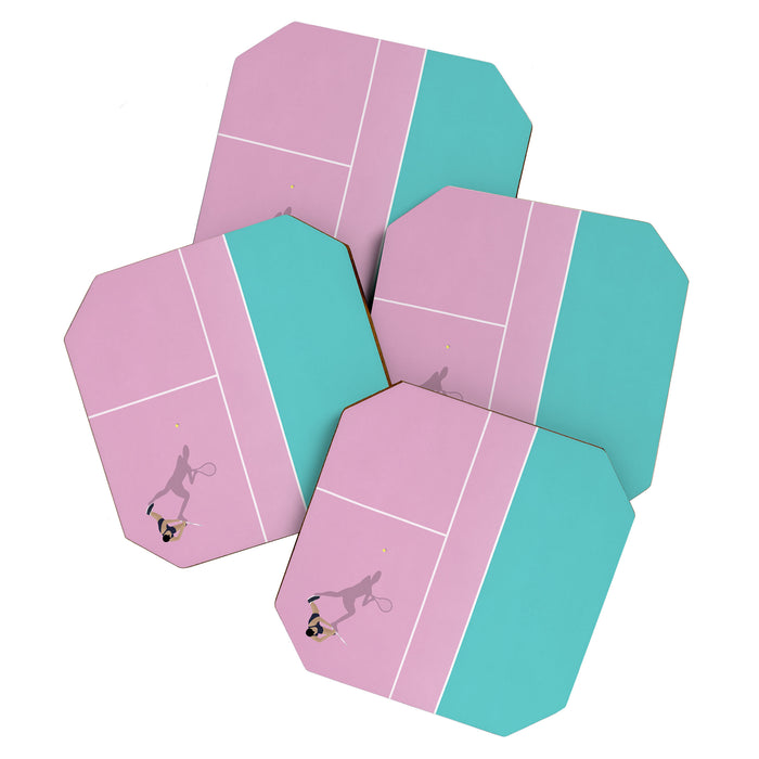 Pink Tennis Court  Coaster Gallery Image 1