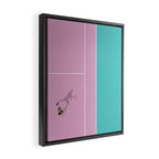 Pink Tennis Court  Framed Canvas Print Gallery Image 2
