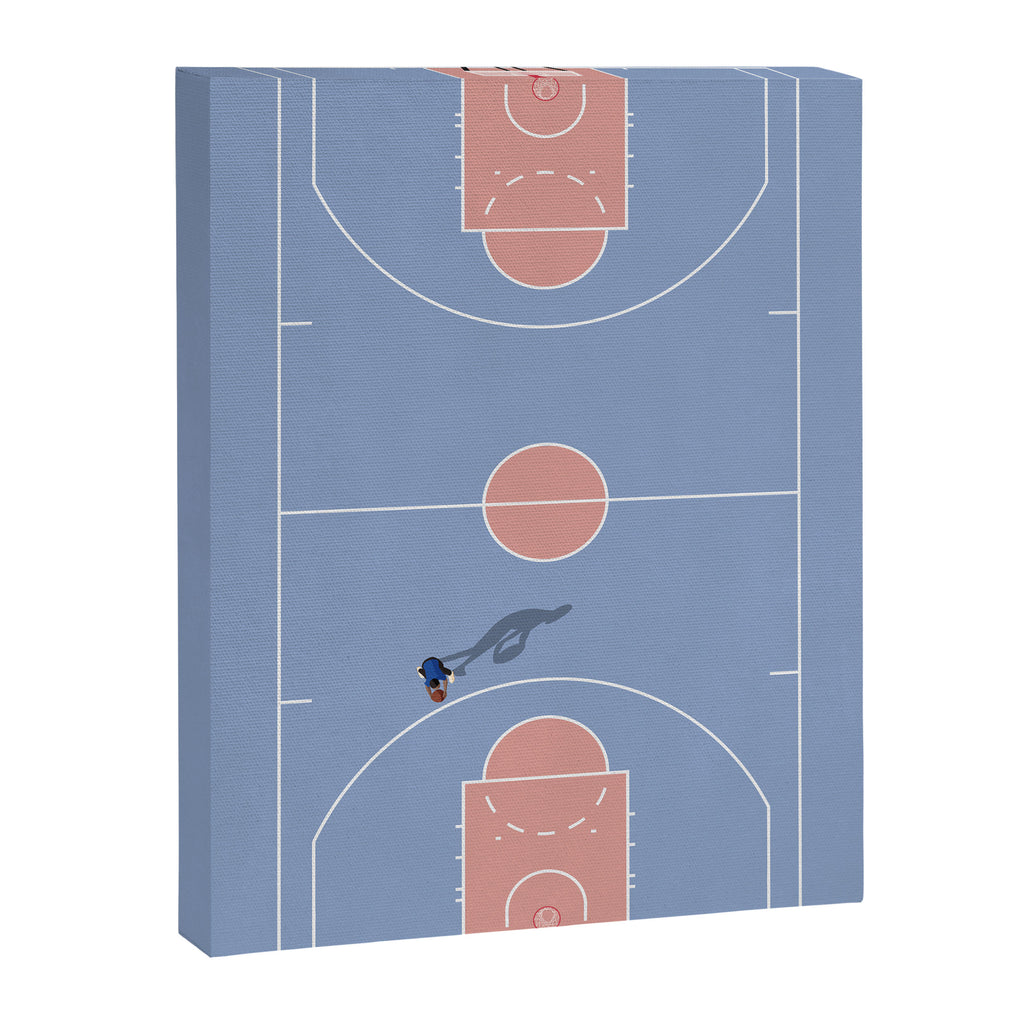 Playing Basketball | Pastel Colors Basketball Colors  Canvas Print Gallery Image 6