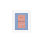 Playing Tennis | Pastel Colors Tennis Court  Art Print Gallery Image 1
