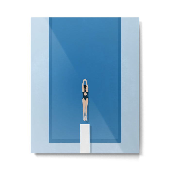Pool Day Metal Print Gallery Image 1