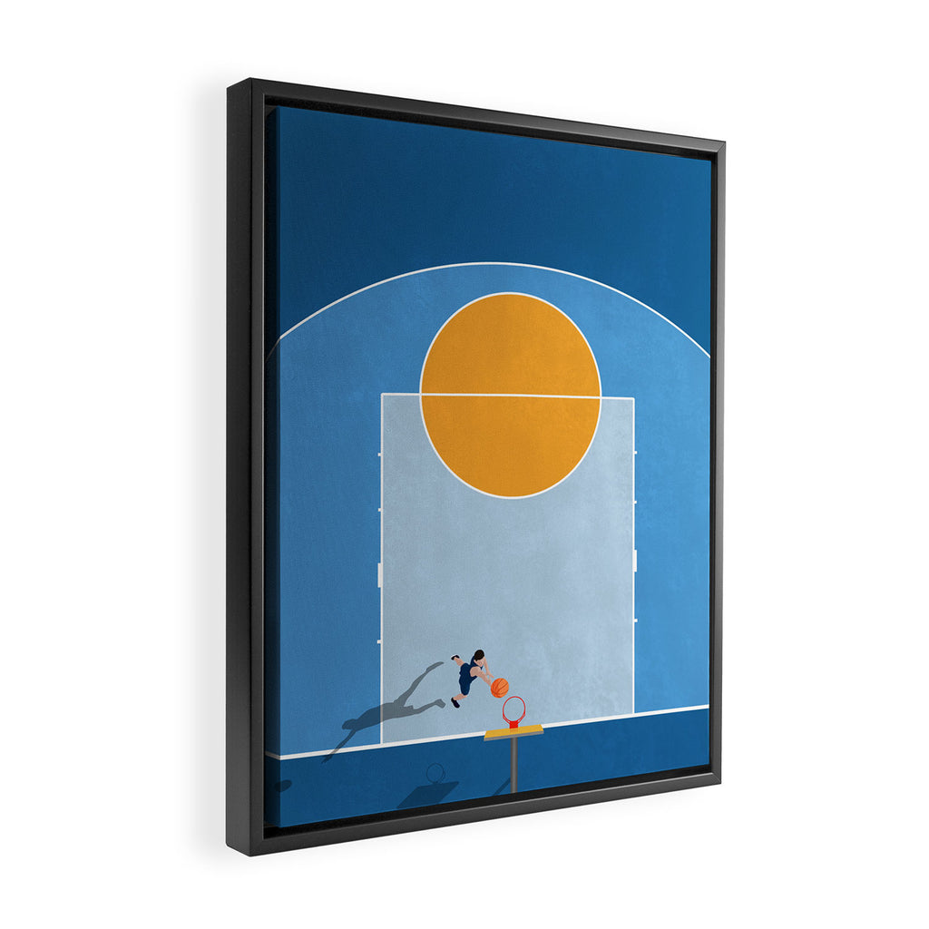 Shoot Hoops  Framed Canvas Print Gallery Image 2