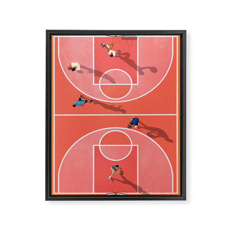 Street Basketball Playground  Framed Canvas Print Gallery Image 6