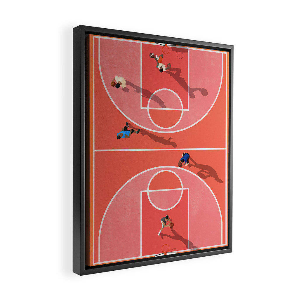 Street Basketball Playground  Framed Canvas Print Gallery Image 2