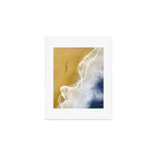 Surfer On The Beach From Above  Art Print Gallery Image 1