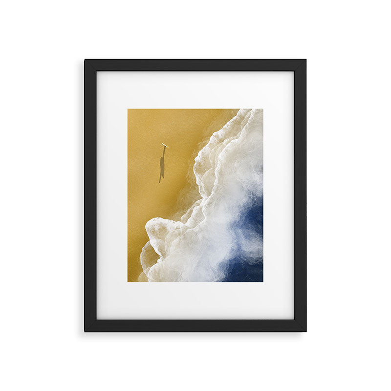 Surfer On The Beach From Above  Framed Art Print Gallery Image 5