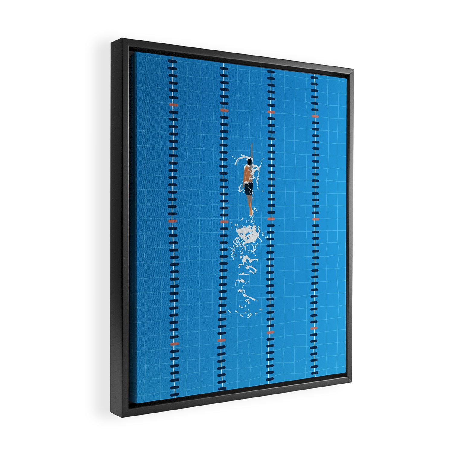 Swimming Zone  Framed Canvas Print Gallery Image 2