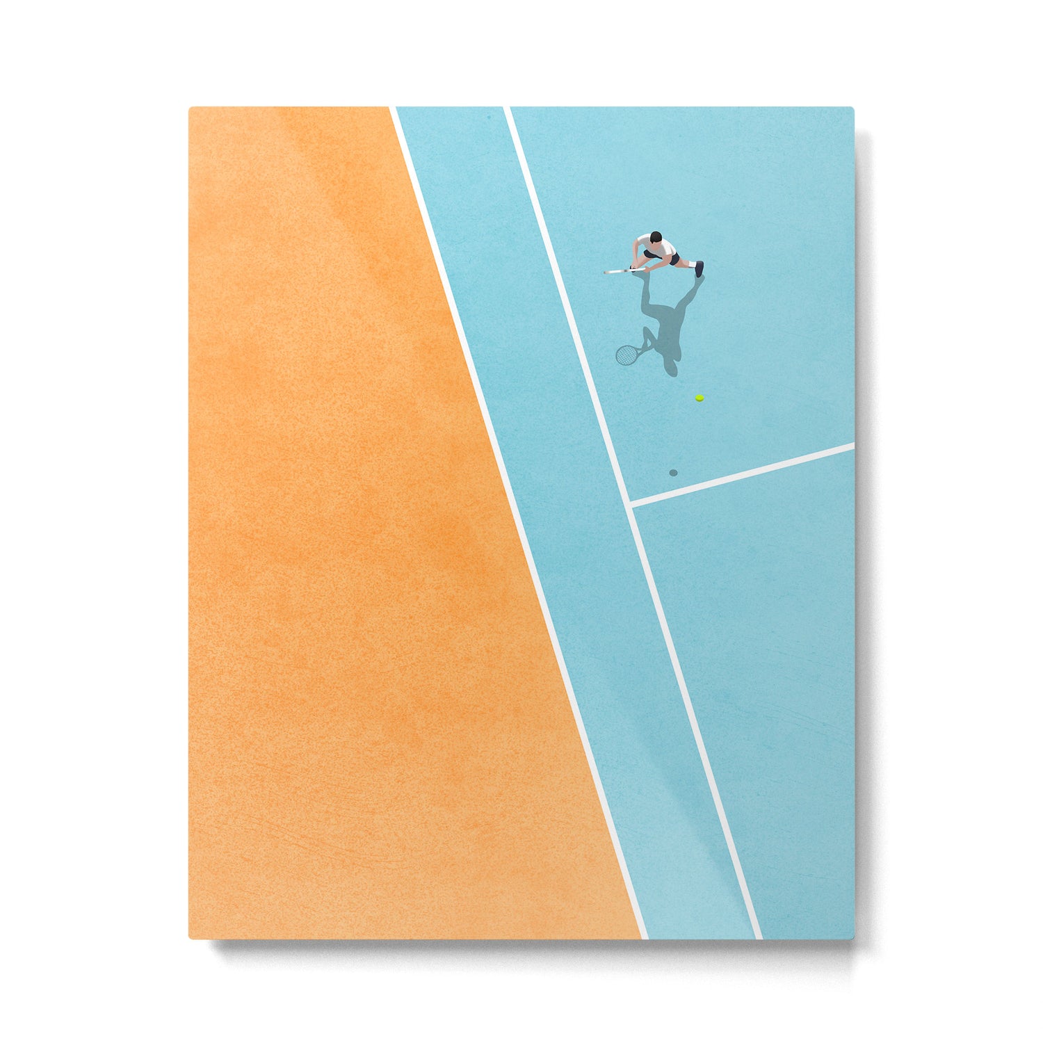 Tennis Court Colors  Metal Print Gallery Image 4