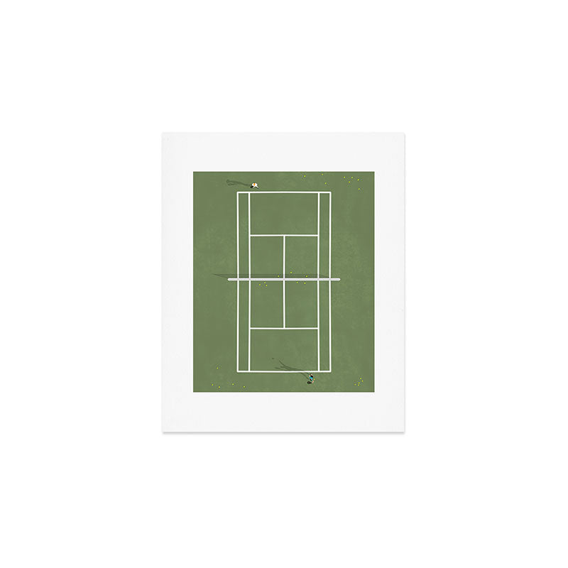 Tennis Court From Above | Illustration  Art Print Gallery Image 1