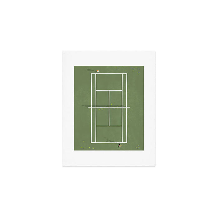 Tennis Court From Above | Illustration  Art Print Gallery Image 1