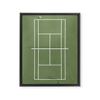 Tennis Court From Above | Illustration  Framed Canvas Print Gallery Image 6