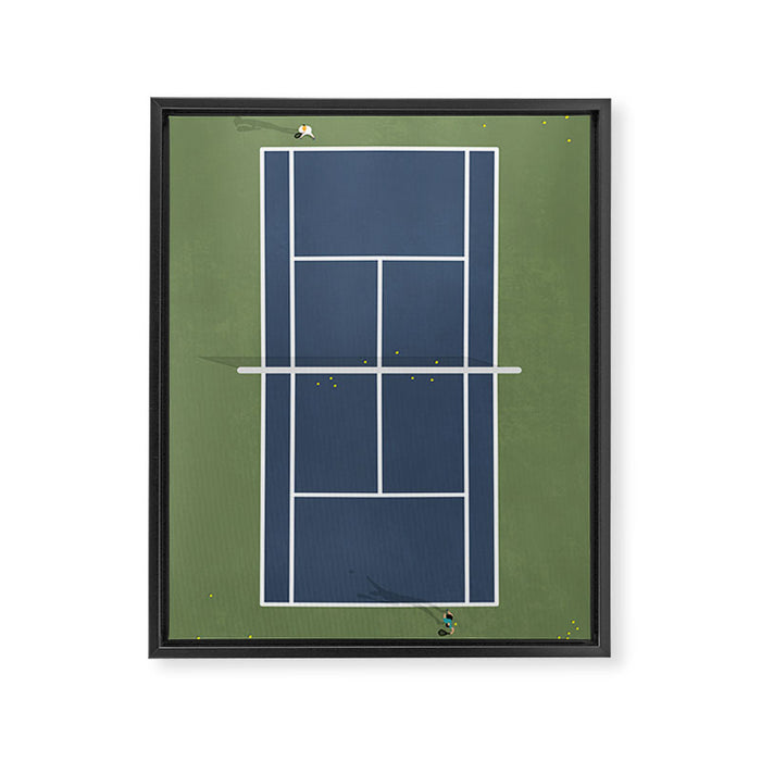 Tennis Court | Match Point  Framed Canvas Print Gallery Image 1