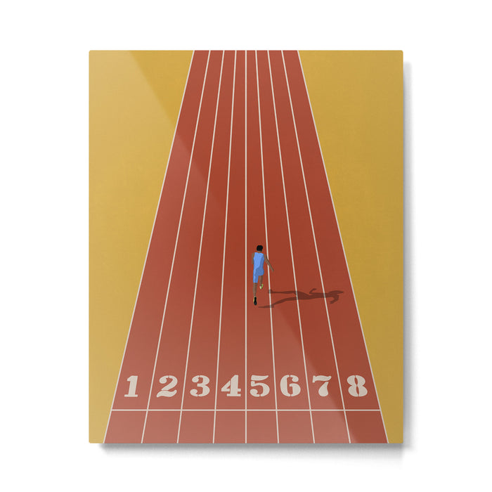 Track and Field Sprinter Metal Print Gallery Image 1