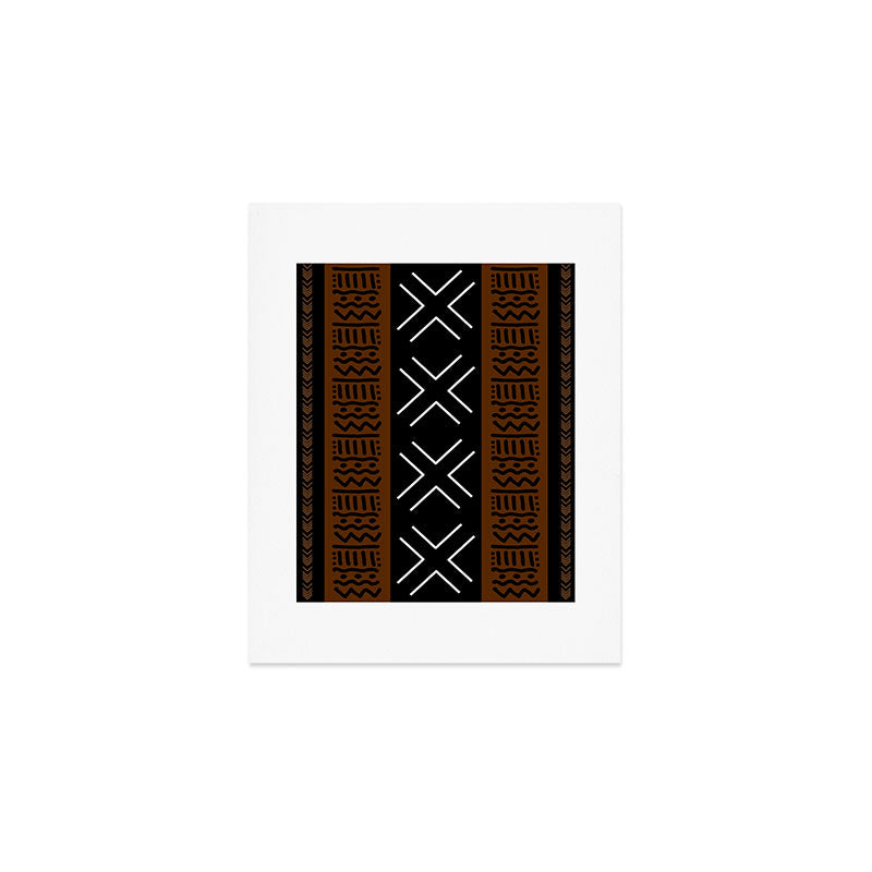African Tribal Abstract Bogolan Art Print Gallery Image 1