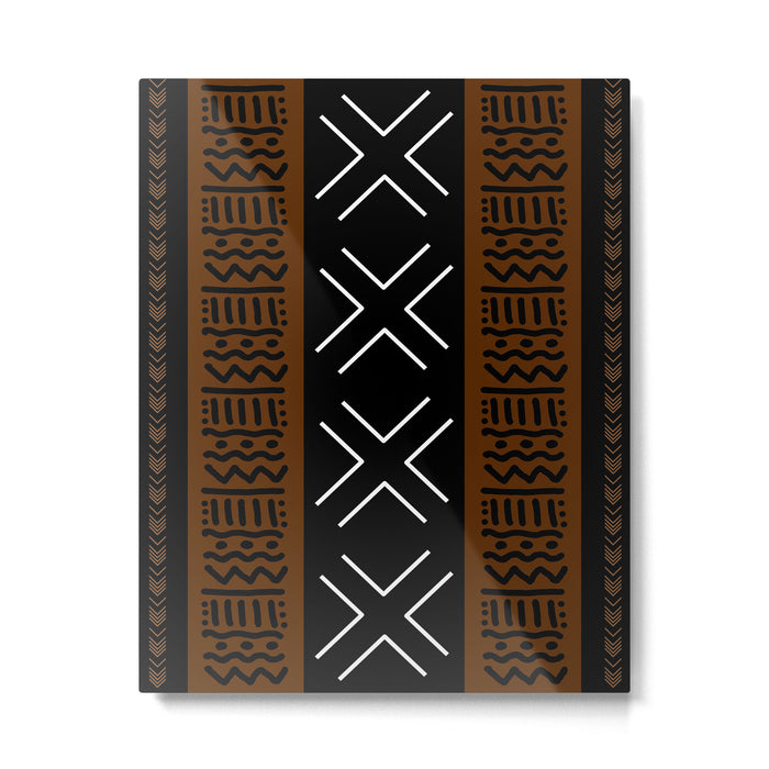 African Tribal Abstract Bogolan Metal Print Gallery Image 1