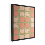 Art Nouveau Bohemian Peach Floral Botanical Framed Canvas Print Gallery Image 2