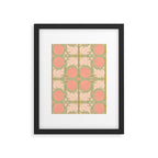 Art Nouveau Bohemian Peach Floral Botanical Framed Art Print Gallery Image 6