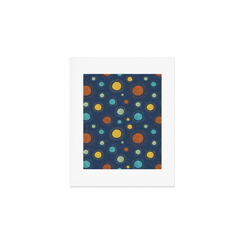Blue Desert Sun Art Print Gallery Image 1