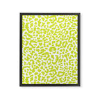 Chartreuse French Leopard Print Framed Canvas Print Gallery Image 6
