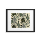 Enchanted Watercolor Pine Forest Framed Art Print Gallery Image 6