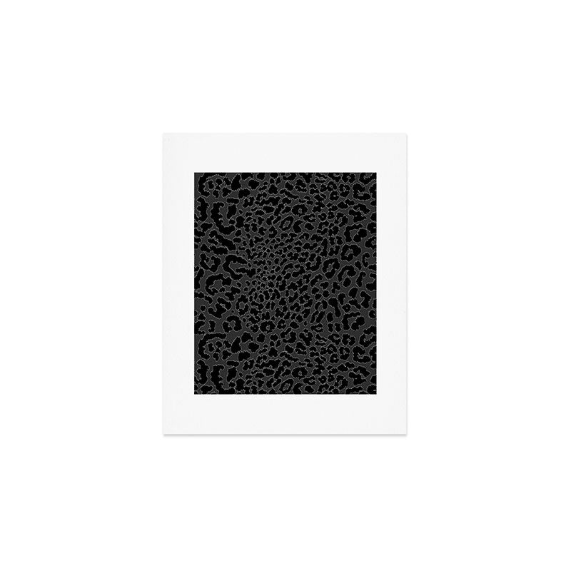 Goth Black Leopard Animal Print Art Print Gallery Image 1