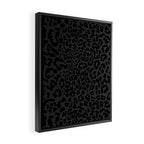 Goth Black Leopard Animal Print Framed Canvas Print Gallery Image 2