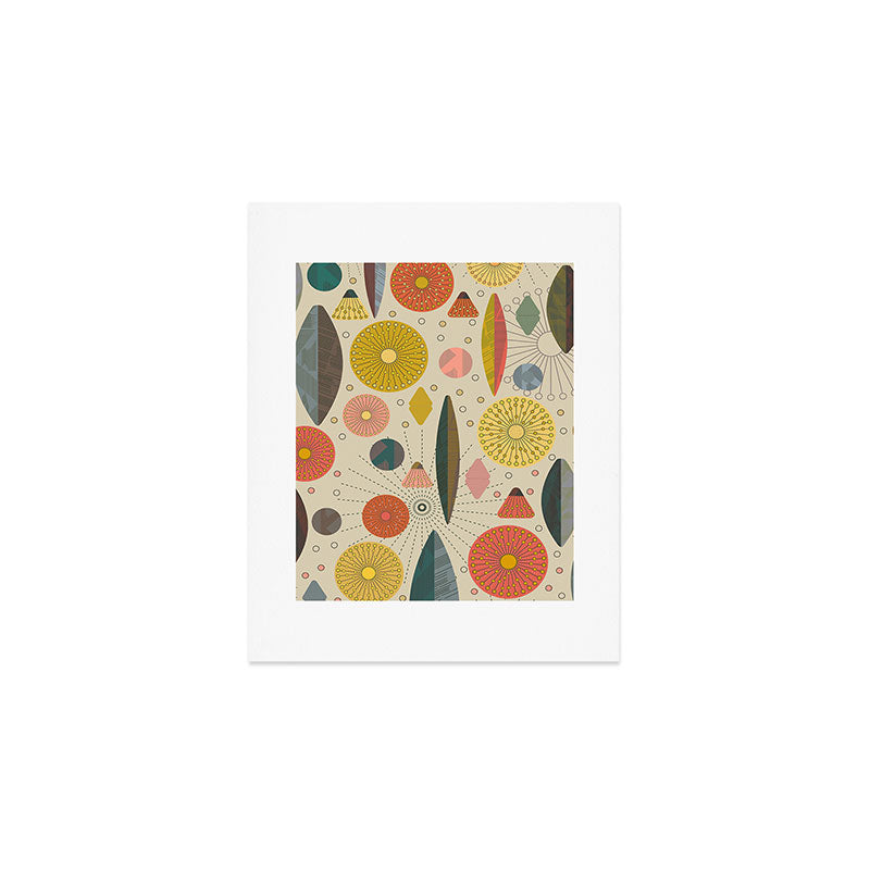 Mid Century Modern Eucalyptus with Retro Vibes Art Print Gallery Image 1