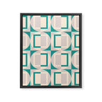 Mid Century Modern Geometric Fusion Framed Canvas Print Gallery Image 8