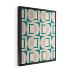 Mid Century Modern Geometric Fusion Framed Canvas Print Gallery Image 2