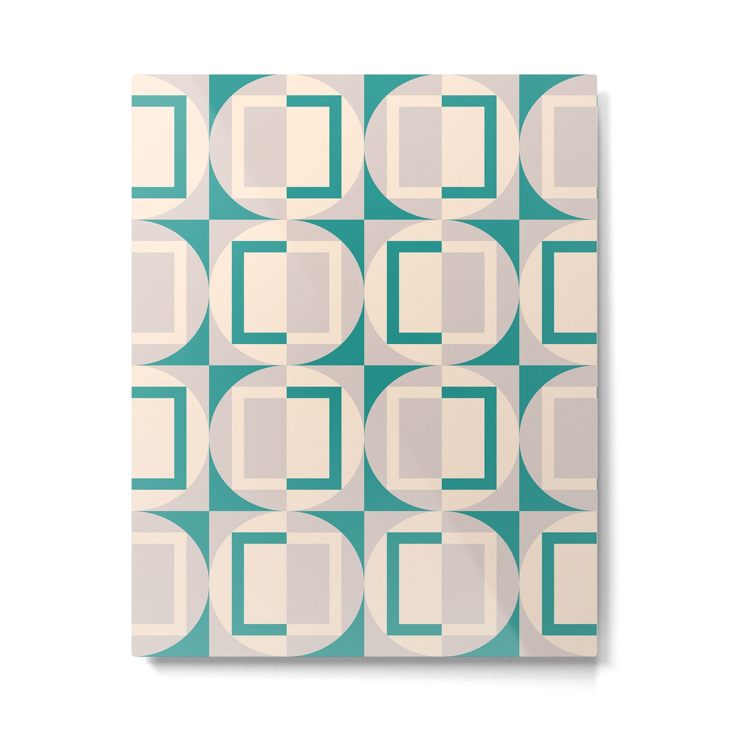 Mid Century Modern Geometric Fusion Metal Print Gallery Image 6