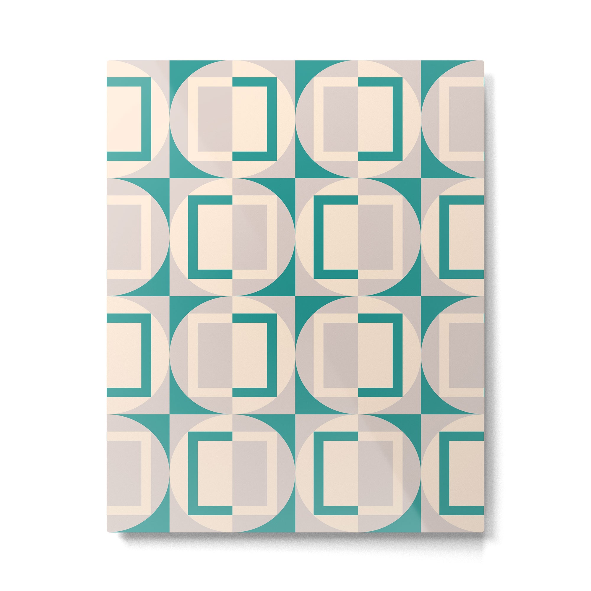Mid Century Modern Geometric Fusion Metal Print Gallery Image 6