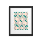 Mid Century Modern Geometric Fusion Framed Art Print Gallery Image 6