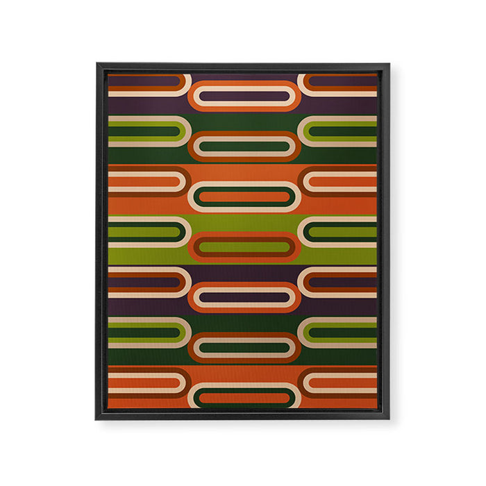 Mid Century Modern Geometry Framed Canvas Print Gallery Image 1