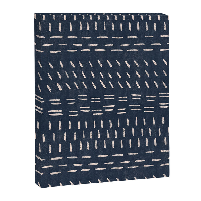 Mudcloth Distress Denim Canvas Print Gallery Image 1