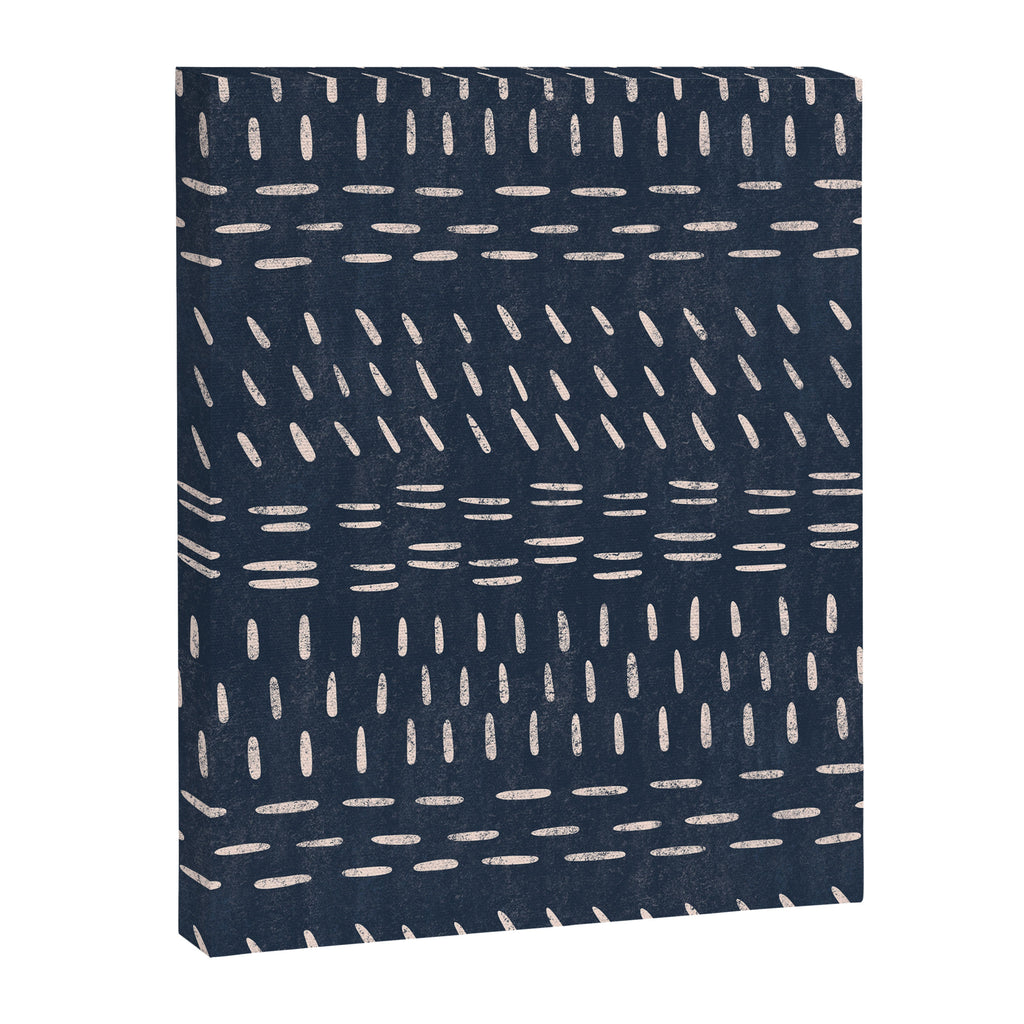 Mudcloth Distress Denim Canvas Print Gallery Image 8