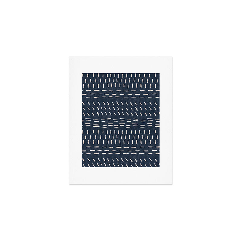 Mudcloth Distress Denim Art Print Gallery Image 1