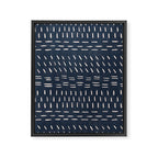 Mudcloth Distress Denim Framed Canvas Print Gallery Image 8