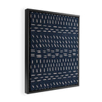 Mudcloth Distress Denim Framed Canvas Print Gallery Image 2