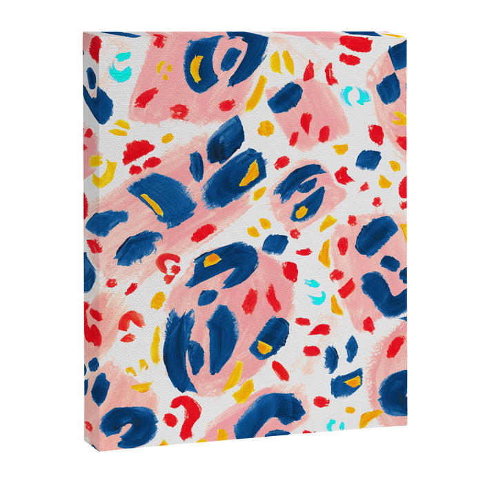 Painted Abstract Leopard Print Canvas Print Gallery Image 1