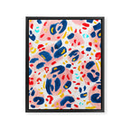 Painted Abstract Leopard Print Framed Canvas Print Gallery Image 8