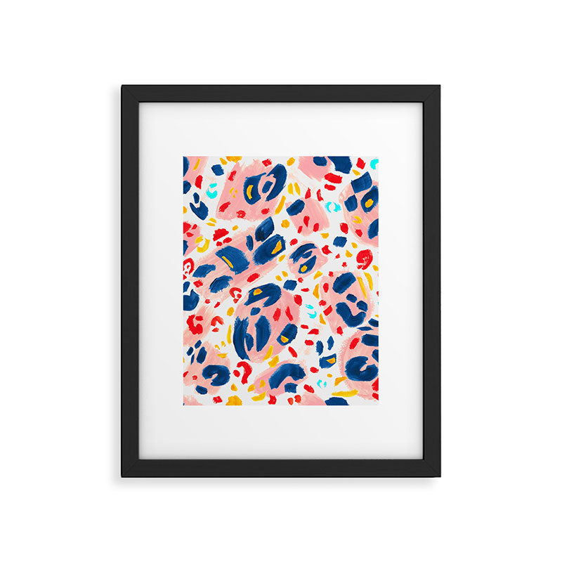 Painted Abstract Leopard Print Framed Art Print Gallery Image 6