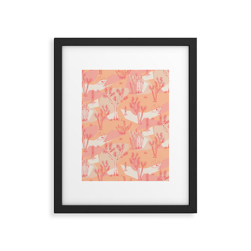 Peach Mohave Desert Framed Art Print Gallery Image 6